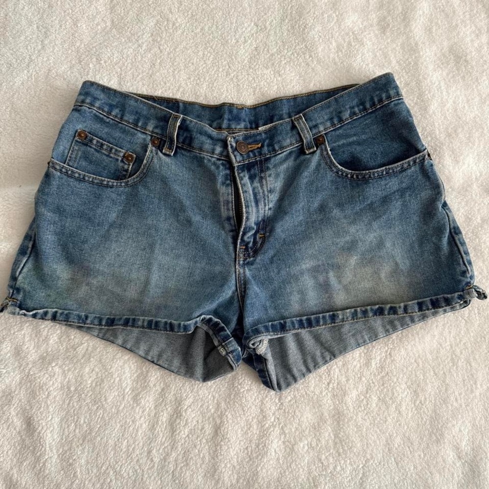 vintage summer jean shorts, mid rise